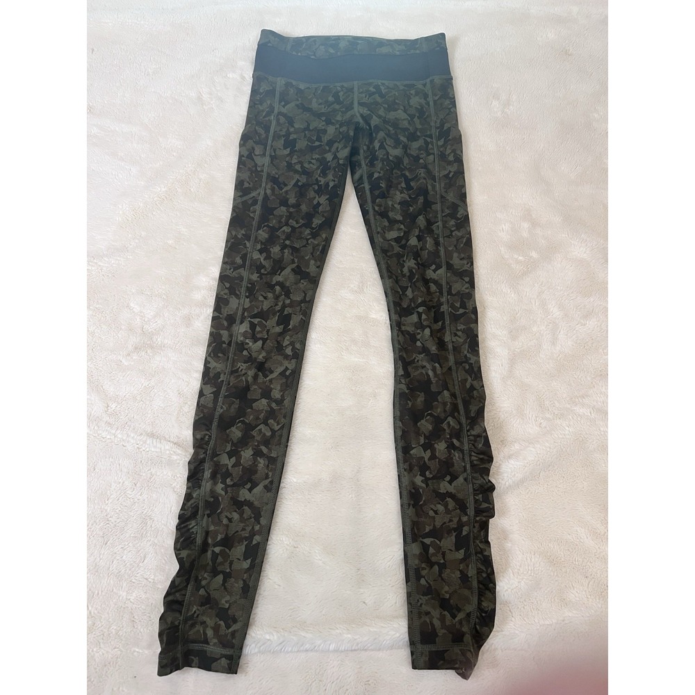 Lululemon Align High-Rise Ruffle Leggings 4 Olive Green Camo W5EKDS W5DM6S